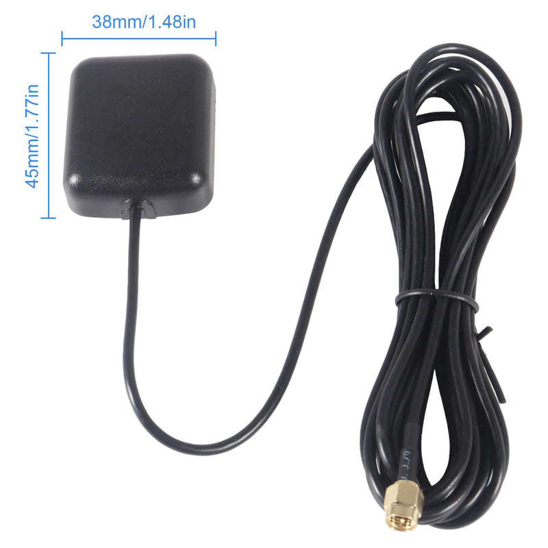 GPS Navigation Antenna with SMA Male Connector Vehicle Waterproof Active GPS Antenna for Car Stereo Head Unit GPS Navigation System Module Truck Marine Boat GPS Tracker