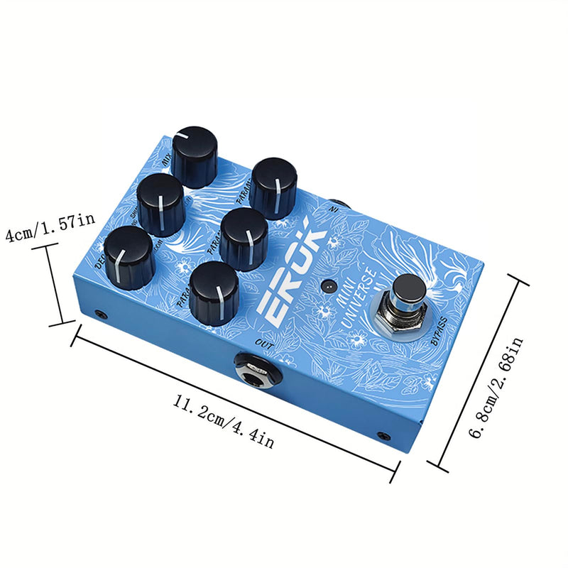 EROK Reverb Pedal – 9 Reverb Effects (Room, Hall, Plate, Spring, Shimmer, Cloud, Bloom, Swell, LoFi) for Electric Guitar, Bass & Piano
