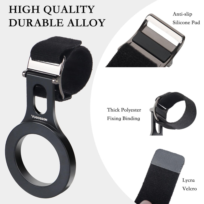 Magnetic Steering Wheel Phone Holder, MagSafe Car Mount for Tesla, 36×N52 Strong Magnet Phone Holder for iPhone Samsung All Phones, Magnetic Ring Included (Black) Black