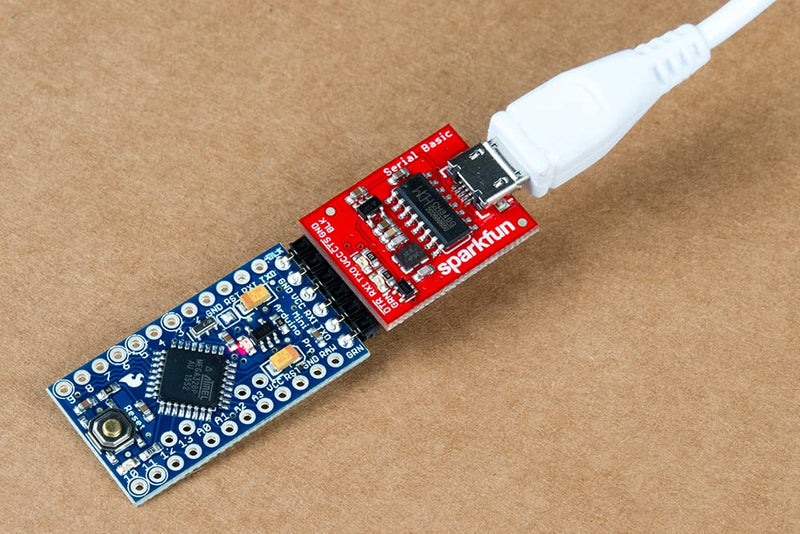 SparkFun Serial Basic Breakout - CH340G Development Tool with USB Micro-B connector Save space and money in your DIY electronics projects