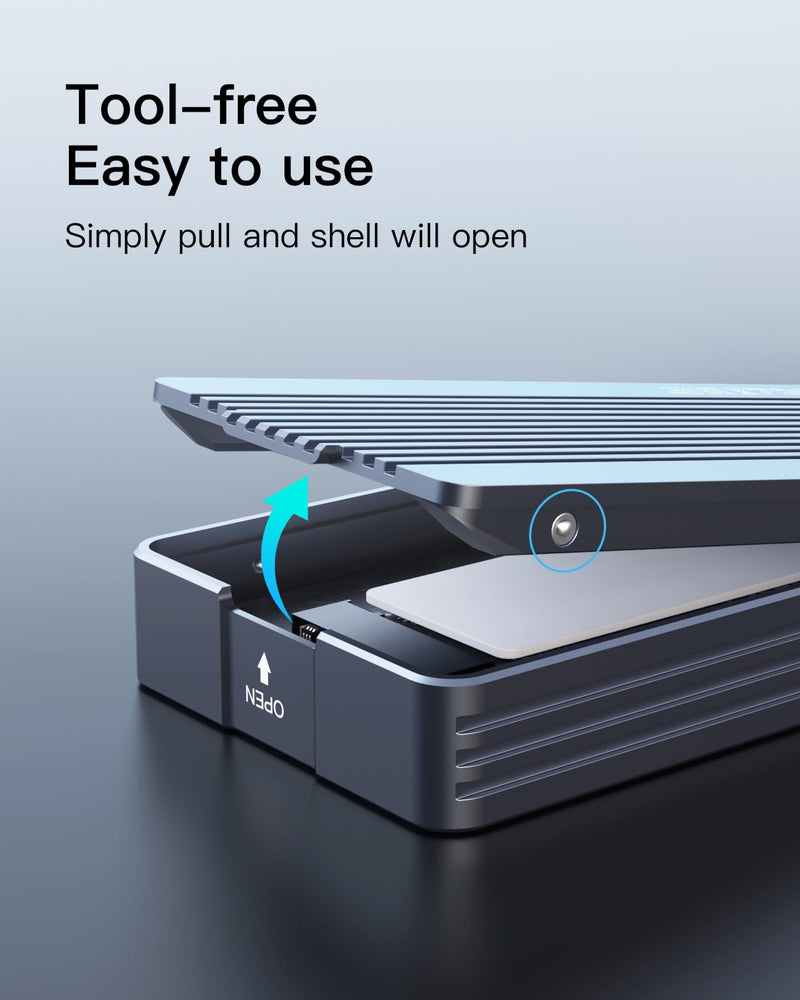 Inateck 40Gbps M.2 NVMe SSD Enclosure, Aluminum Hard Drive Enclosure, USB 4.0/Thunderbolt 4, No Tools Required Installation, Supports 2230/2242/2260/2280 SSDs, M-Key, FE2028