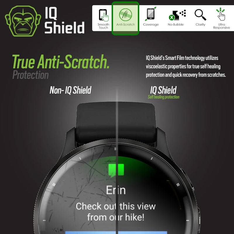 IQShield 6 Pack for Garmin Venu 3S Screen Protector: Clear TPU Film, Bubble-Free Installation, Scratch-Resistant, Case Friendly, HD Clarity for Ultimate Protection