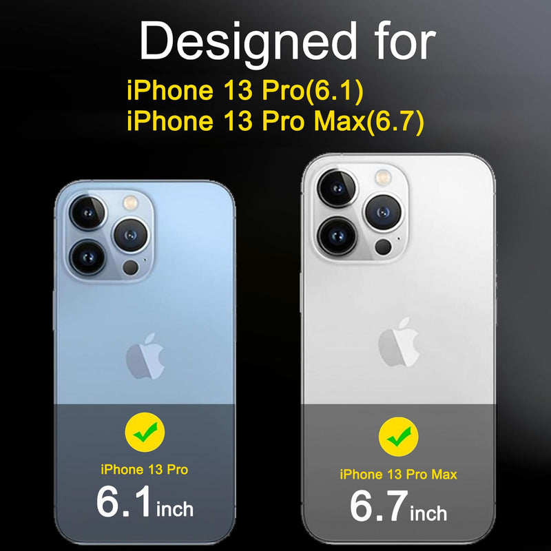 Ferilinso Designed for iPhone 13 Pro Max Camera Lens Protector, Designed for iPhone 13 Pro Camera Lens Protector, 3 Pack 9H Tempered GlaSS, Night Shooting Mode, Case Friendly, High Definition 6.1 INCH-6.7 INCH