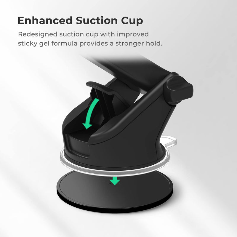 iOttie Easy One Touch Signature Dashboard & Windshield Universal Car Mount Phone Holder Desk Stand with Suction Cup Base and Telescopic Arm for iPhone, Samsung, Google, More Smartphones Dash & Windshield