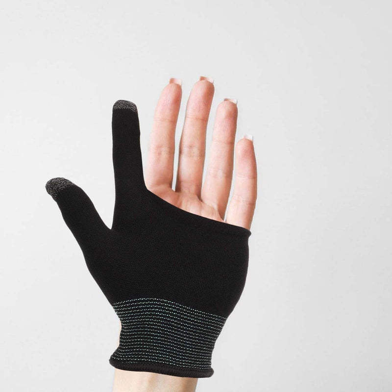 1 Pair Gaming Gloves Touchscreen Gloves Finger Sleeve for Gaming Anti Sweat Game Controller Finger Thumb Sleeve Breathable Finger Covers for Mobile Phone Game Black