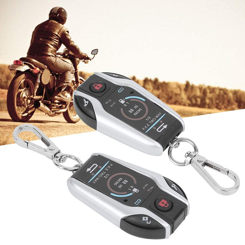 2 Way Alarm System Universal ABS Motorcycle Anti?Theft Remote Control for Security 12V with Remote Start for Most Motorcycle