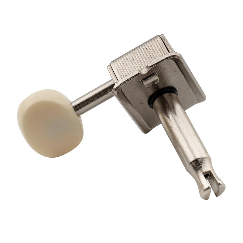 [AUSTRALIA] - Musiclily Pro Vintage 6-in-Line Guitar Tuners Split Shaft Machine Heads Tuning Pegs Keys Set for Squier Classic Vibe Fender Strat/Tele Style, Nickel with Off White Button 