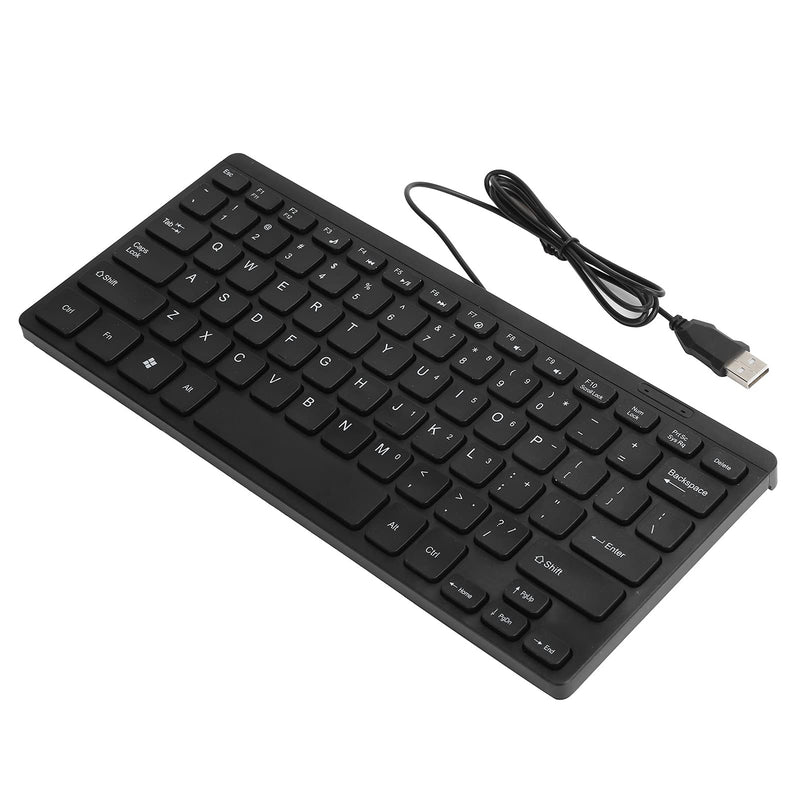K1000 Wired USB Mini Keyboard, Waterproof Portable Keyboard Wired, Save Space, Plug and Play Compact Small Keyboard for Win PC
