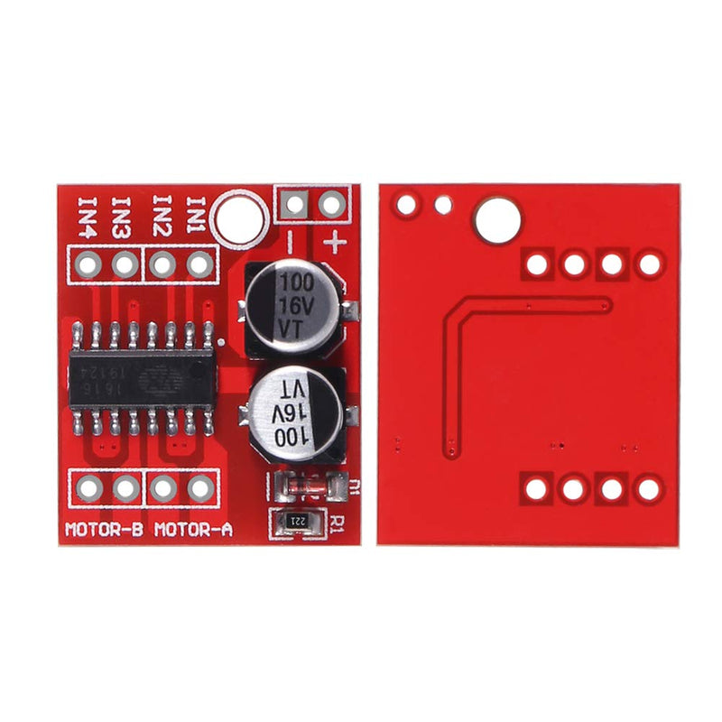 Organizer 10pcs 1.5A 2 Way DC Motor Driver Module Speed Dual H-Bridge Replace Stepper L298N (Mini Controller Board)