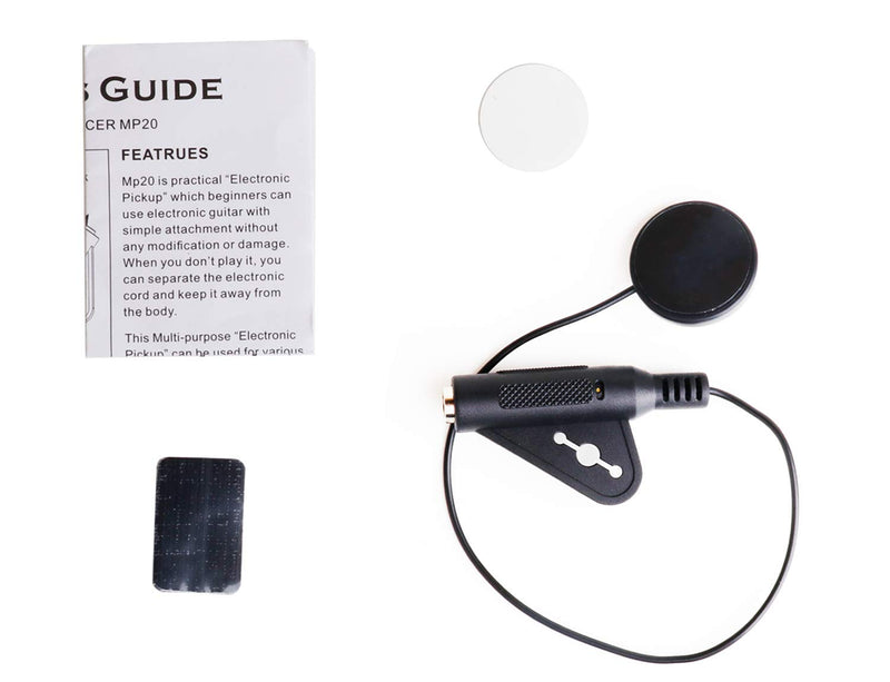 Randon 2pcs Acoustic Guitar Pickups, Piezo Contact Pickup for Guitar Ukulele Violin, Mandolin, Banjo, Kalimba, Harp RP-30