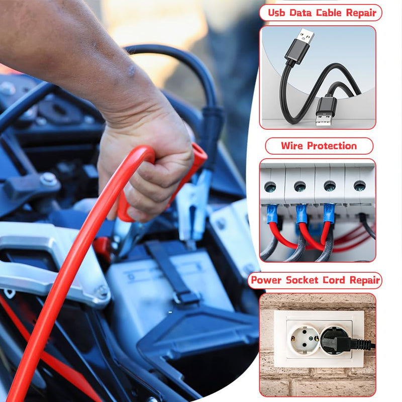 [AUSTRALIA] - 4:1 Heat Shrink Tubing, Diameter 12 mm & 2 m Heat Shrink Tubing, Sold by the Metre, Heat Shrink Tubing, Waterproof Insulation Tape for Cable Soldering Connections, Repairs, Cable Bundling (Red Ø12mm & 2m 