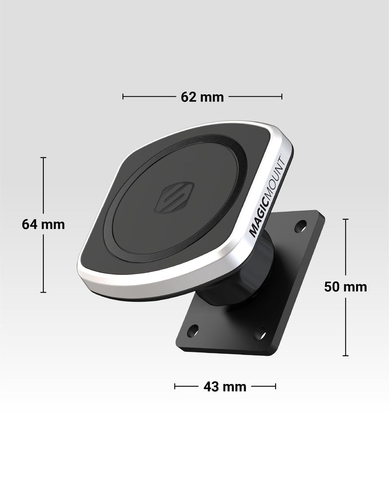 Scosche MagicMount Pro2 Magnetic Car Cell Phone Holder with AMPS Mounting Plate for Scosche/ProClip Vehicle Specific Mount Bases, Phone Stand Compatible with MagSafe, iPhone, Samsung