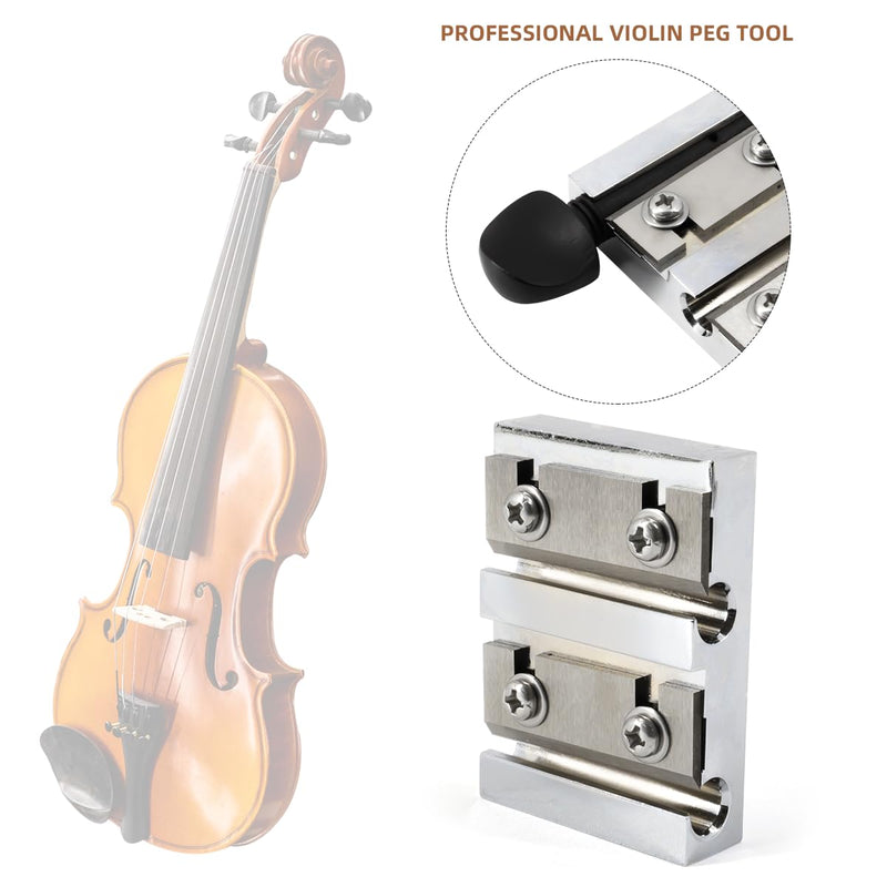 [AUSTRALIA] - Violin Peg Reels Shaver Making Tools Luthier Tools for 3/4-4/4 Size Violin (Silver) Silver 