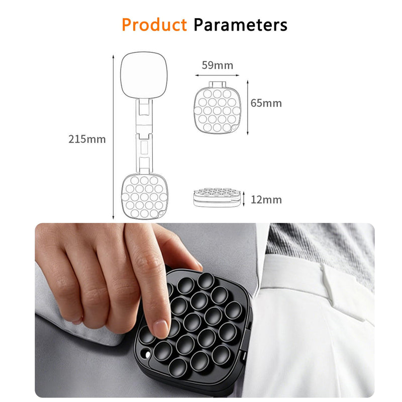 3-in-1 Magnetic Suction Cup Phone Mount, Tri-Axis 360° Adjustable | 12LBS Ultra-Strong Suction Phone Holder, Foldable Pocket-Size Stand for Gym Equipment, Shower Glass, Fridge, Car Windshield