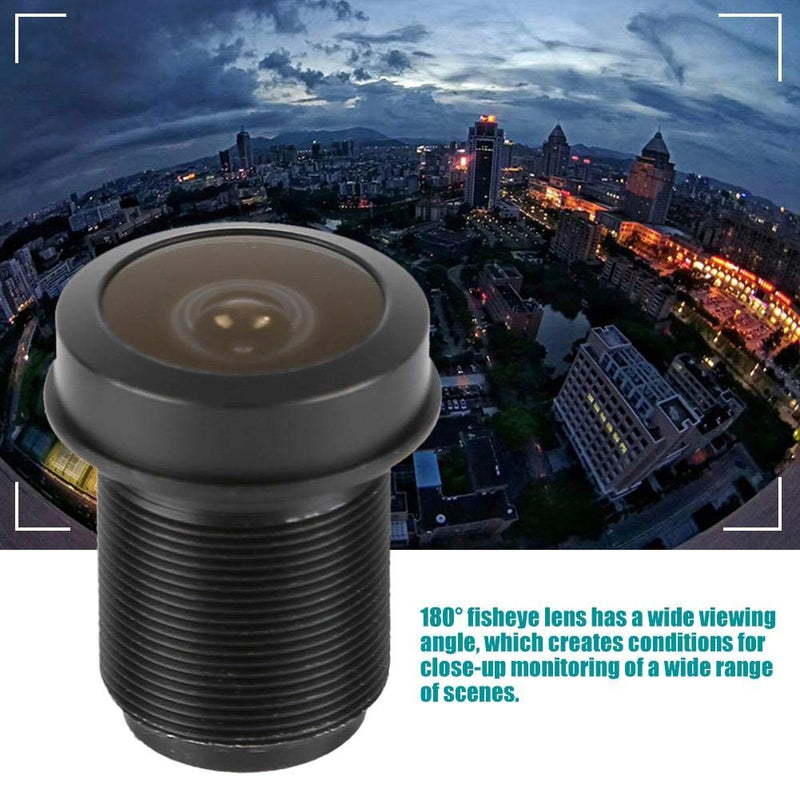 Standard Thread Interface 180°Fisheye Lens, 1.44mm 1/2.5 Wide Angle 5MP HD Lens for CCTV Surveillance Camera