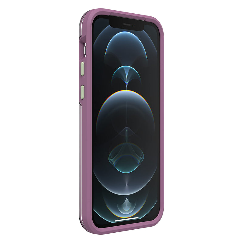 LifeProof See Case for iPhone 12 / iPhone 12 Pro, Shockproof, Drop Proof to 2 Meters, Ultra-Slim, Protective Thin Clear Case, Sustainably Made, Clear/Purple Emoceanal (Clear/Green/Purple)