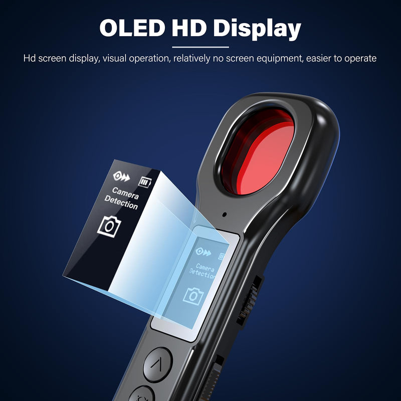 [AUSTRALIA] - Hidden Camera Detectors, 2024 Camera Detector with Display Screen, Hidden Bug and Camera Detector, Anti Spy RF Detector for Home Office Travel, 5 Levels Sensitivity 4 Modes 