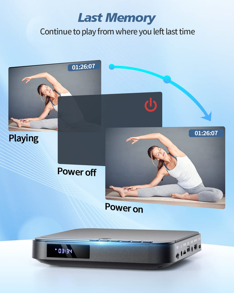 Desobry Mini DVD Player HDMI, 1080P HD Small Compact DVD Player for Smart TV with All Region Free, DVD CD Player with AV Output, USB/TF Card Input, Remote Control, Support PAL/NTSC Black