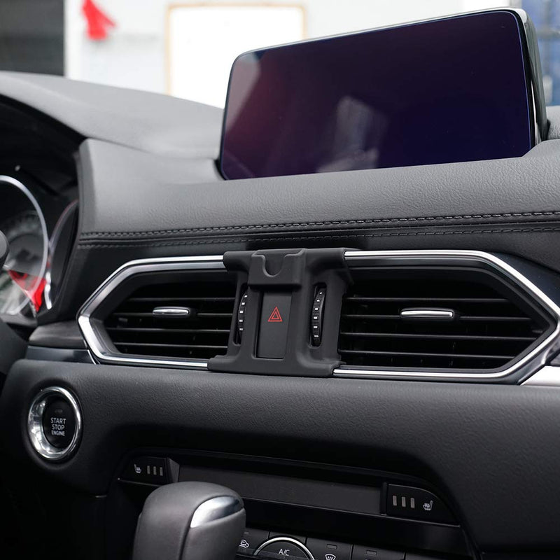 BEERTE Car Phone Holder fit for Mazda CX-5 2017-2026 Adjustable Air Vent Car Dashboard Cell Phone Mount Carbon Fiber Pattern CX5 Gravity Phone Mount fit for Any inches Smartphone