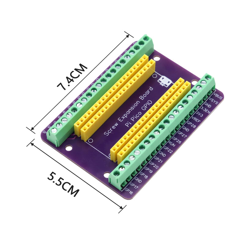 [AUSTRALIA] - APKLVSR Breakout Board for RPI PICO Expansion Board, Flexible PCB Shield Board, Breakout Board, GPIO Sensor, Terminal Block Shield with Pin Header 