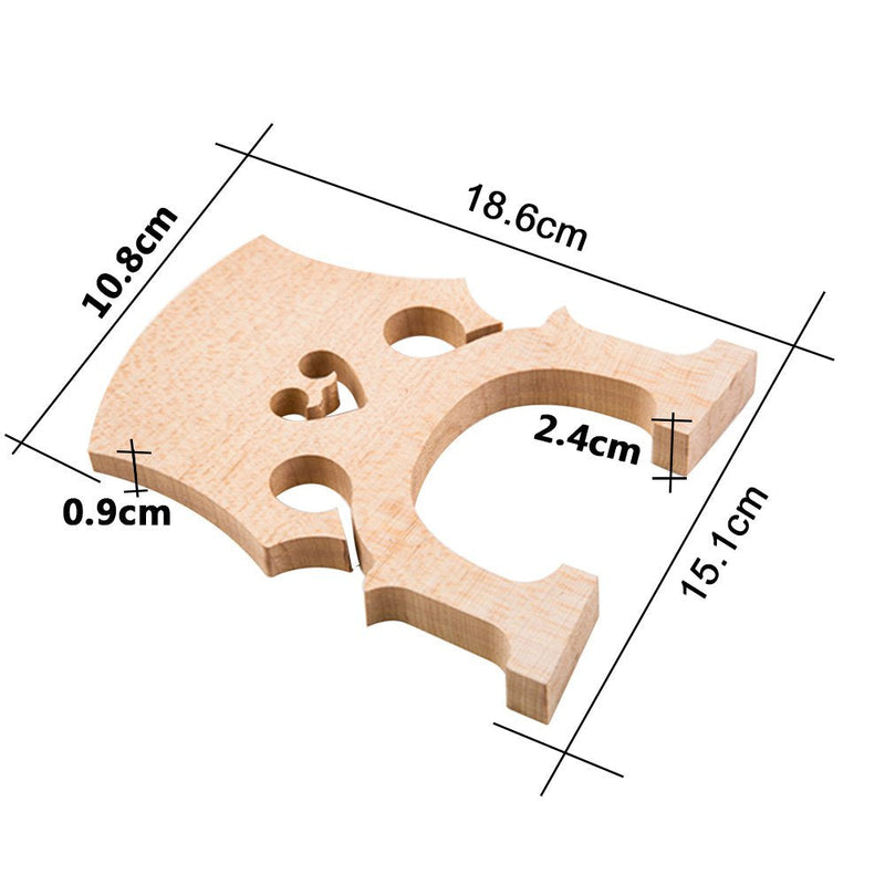 3/4 Maple Bridge,HUIOP 1pc Replacement Part 3/4 Maple Bridge for Double Bass Contrabass Upright Bass