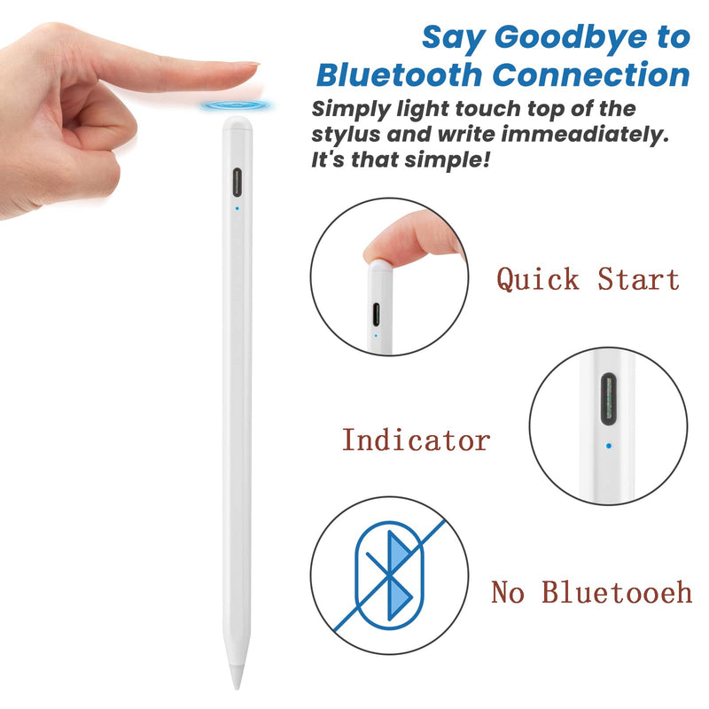Active Stylus Pen for Amazon Kindle Fire HD 8 Plus,New Plastic Point Tip with Precise and Accurate Drawing Pencil Compatible with Amazon Kindle Fire HD 8 Plus Stylus Pencil,White White