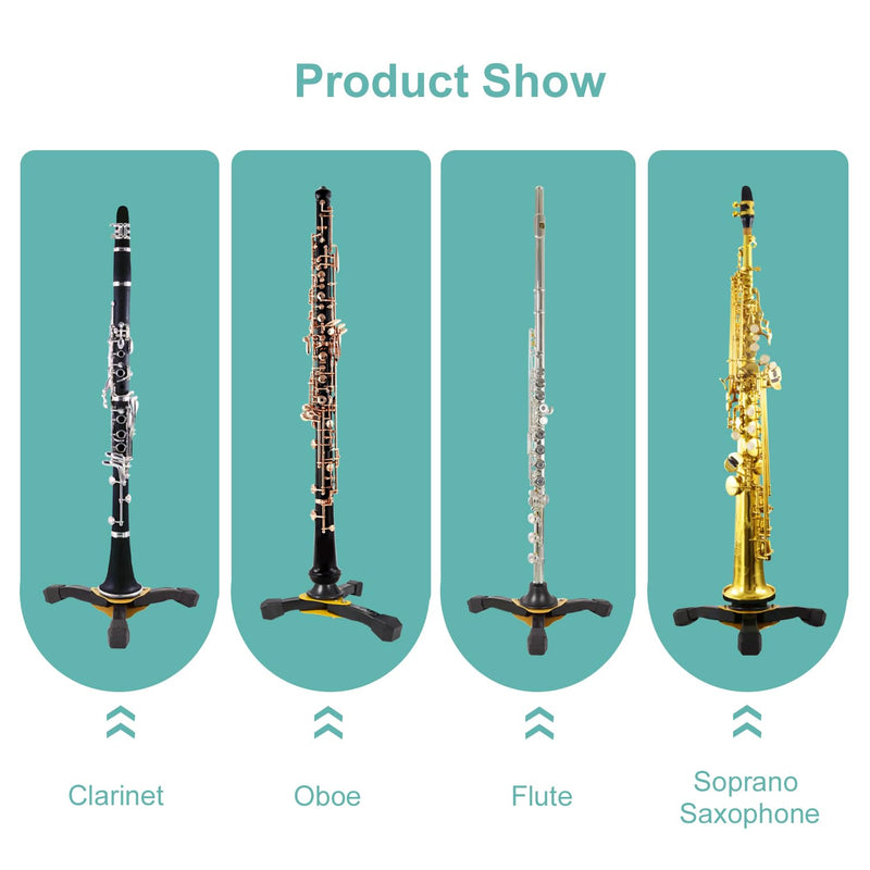 Danchet Portable Foldable Tripod Stand for Clarinet, Flute and Oboe, Woodwind Instrument Stand Portable Foldable Stand… Flute, Clarinet, Oboe Stand