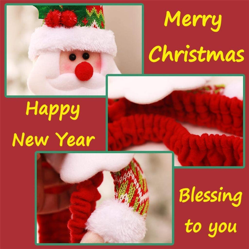SUSHAFEN 1 Pack Christmas Computer Monitor Border Cover TV Monitor Cover Elastic Laptop Computer Cover for Xmas Home Office Computer Decoration-Santa Claus