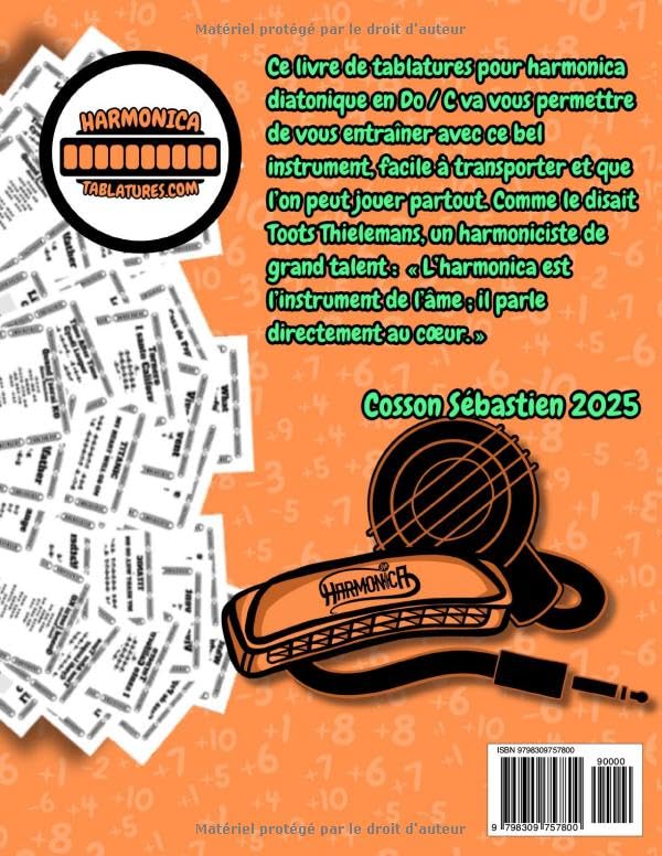 [AUSTRALIA] - 169 Tablatures pour Harmonica Diatonique Do / C | Grand Format A4 | Débutant et plus | Sans solfège: Le Livre de Tablatures Essentiel pour Harmonica Diatonique en Do (French Edition) 