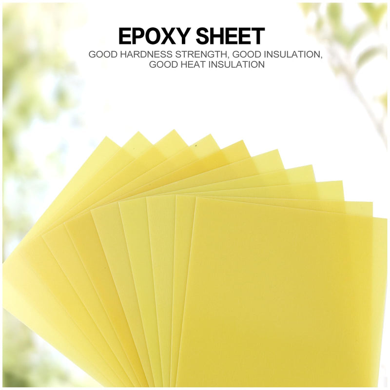 FSWWSF Epoxy Board Pack of 10 Insulation Board 20.3 cm x 17.2 cm x 0.05 cm High Temperature Resistant Insulation Board for DIY Battery Pack Lithium Battery 3240