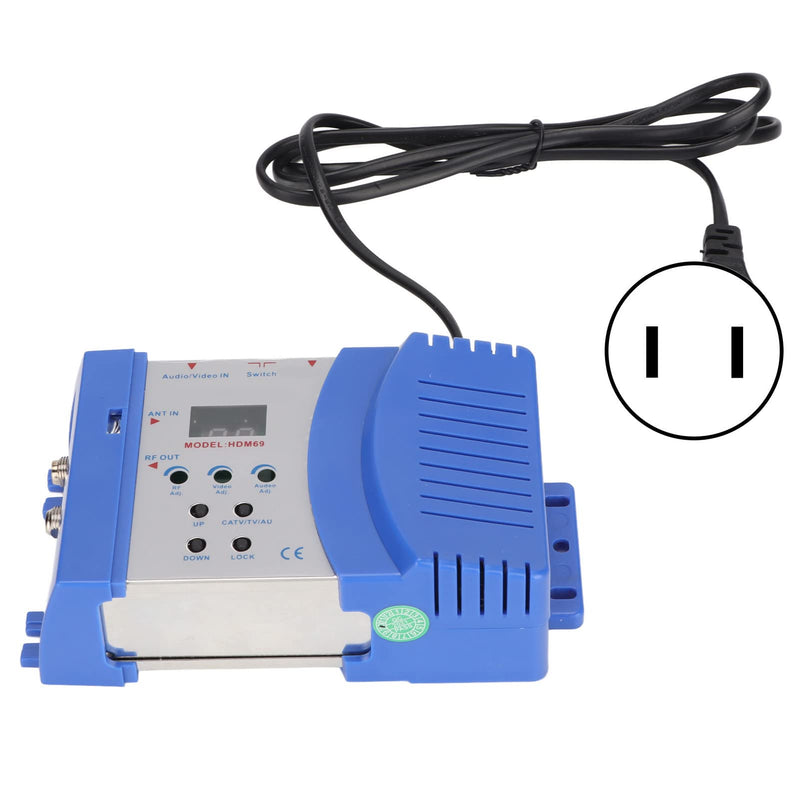 Modulator RF Converter, /AV to RF HD Modulator, VHF UHF Demodulator Adapter Support PAL/NTSC TV Format Output for Home TV, Plug and Play(1080P)