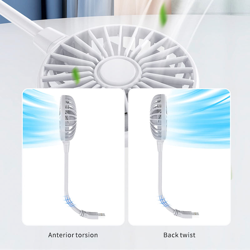 USB Fan, Mini Portable Fan for 360° Rotation, Small Personal Fan for Home Office, Desk Fan Compatible with All USB Outputs such as Laptop/Power Bank/Plug, Pocket Fan for Travel Commute(No switch)