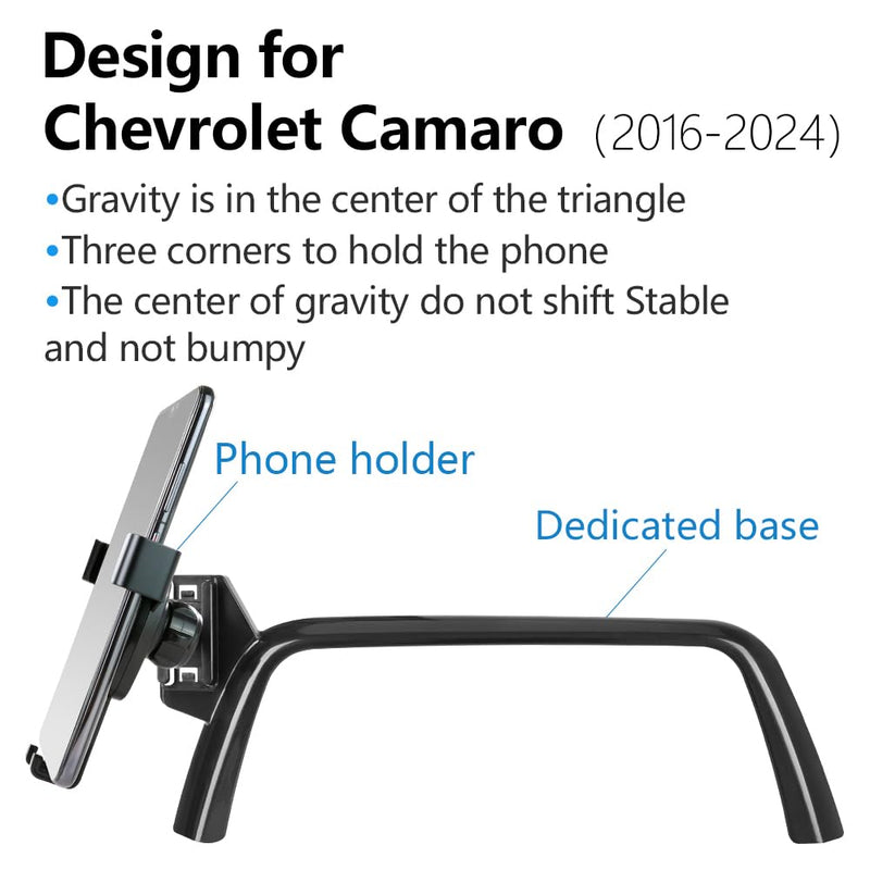 Car Phone Holder for Chevrolet Chevy Camaro 2016 2017 2018 2019 2020 2021 2022 2023 2024 Auto Accessories Navigation Bracket Interior Screen Decoration Dash Board Mobile Cell Phone Mount case