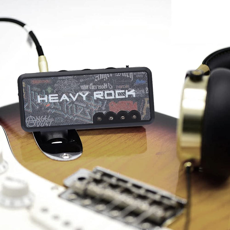 [AUSTRALIA] - Guitar Headphone Amp, Bass Headphone Amp Portable Guitar Amp Mini Plug Guitar Amplifier Rechargeable Electric Guitar Bass Amp for Electric Guitar 