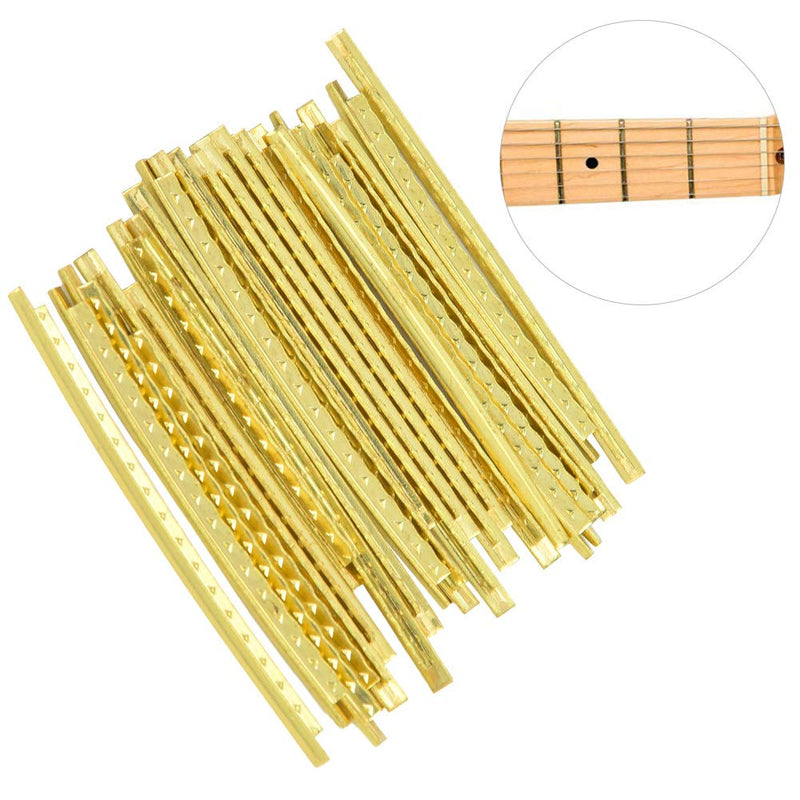 Guitar Fret Wires, 24pcs 2.7mm Electric Guitar Fret Wire, Brass Fretwire for Electric Guitar Bass Guitar Fingerboard Replacement