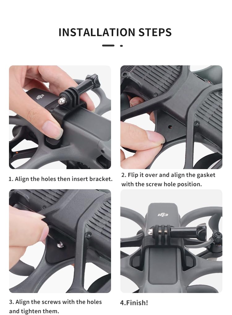 Avata 2 Camera Mount Extension Carry Bracket with 1/4 Screw Adapter for DJI Avata 2 Accessories