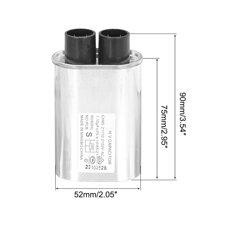QUARKZMAN Microwave Condenser Replacement High Voltage Oven Capacitor 2100VAC 1.10uf