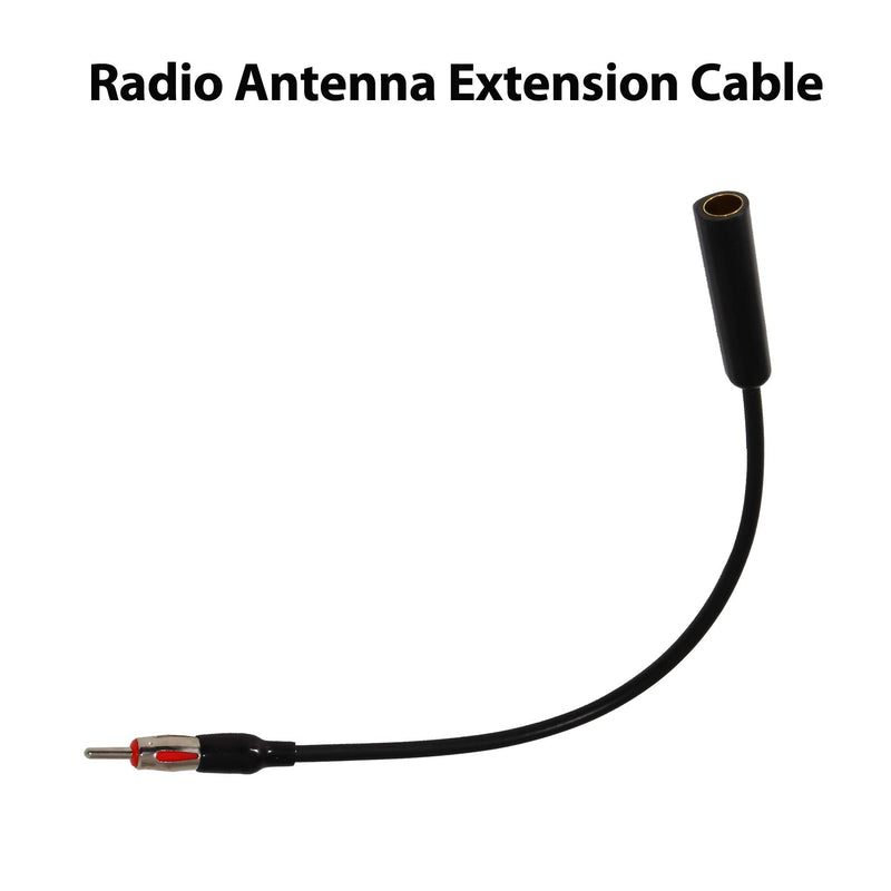 12” Universal Car AM FM Radio Antenna Extension Extender Cable Male to Female Antenna Adapter for Auto Stereo DIN Male to Female