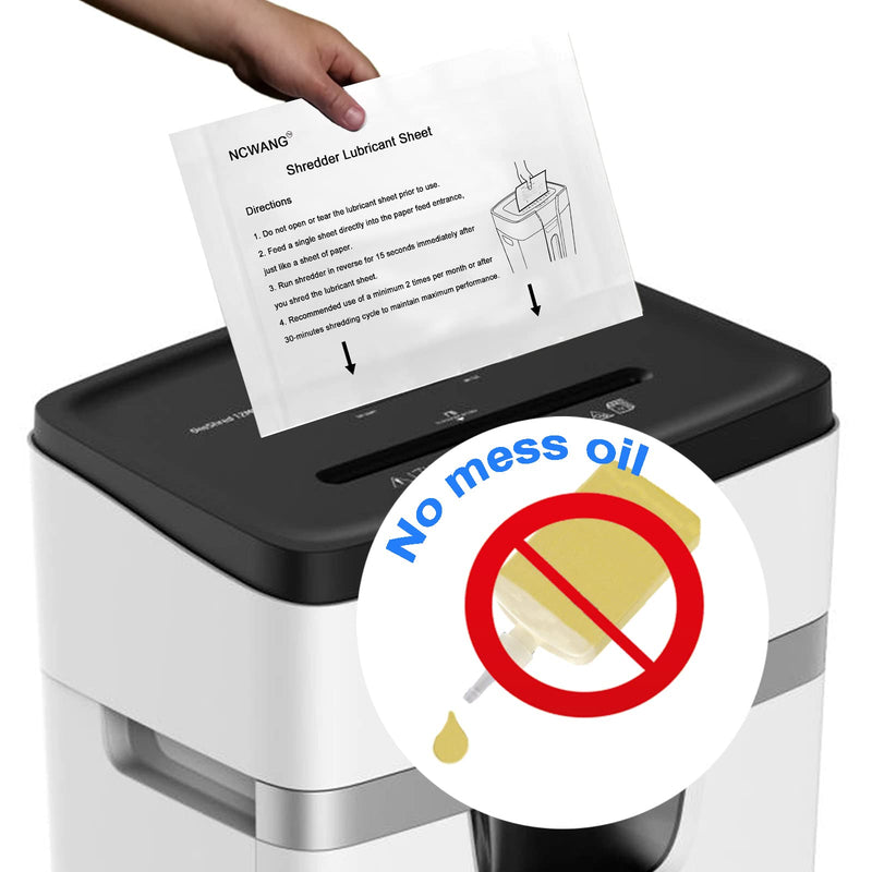 Paper Shredder Lubricant Sheets Shredder Oil Sheet for Blades (48PACK)