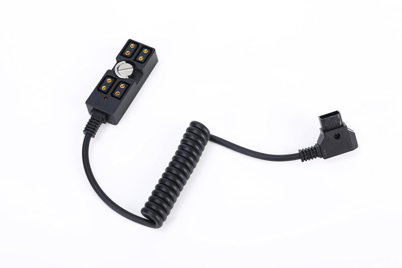 D-tap Male to 4 Port Female Splitter Power Cable Hub Connector Suitable for Anton Bauer V-Mount ARRI RED Camera TILTA Steadicam IDX Battery, with Indicator Light for D-Tap outputs X
