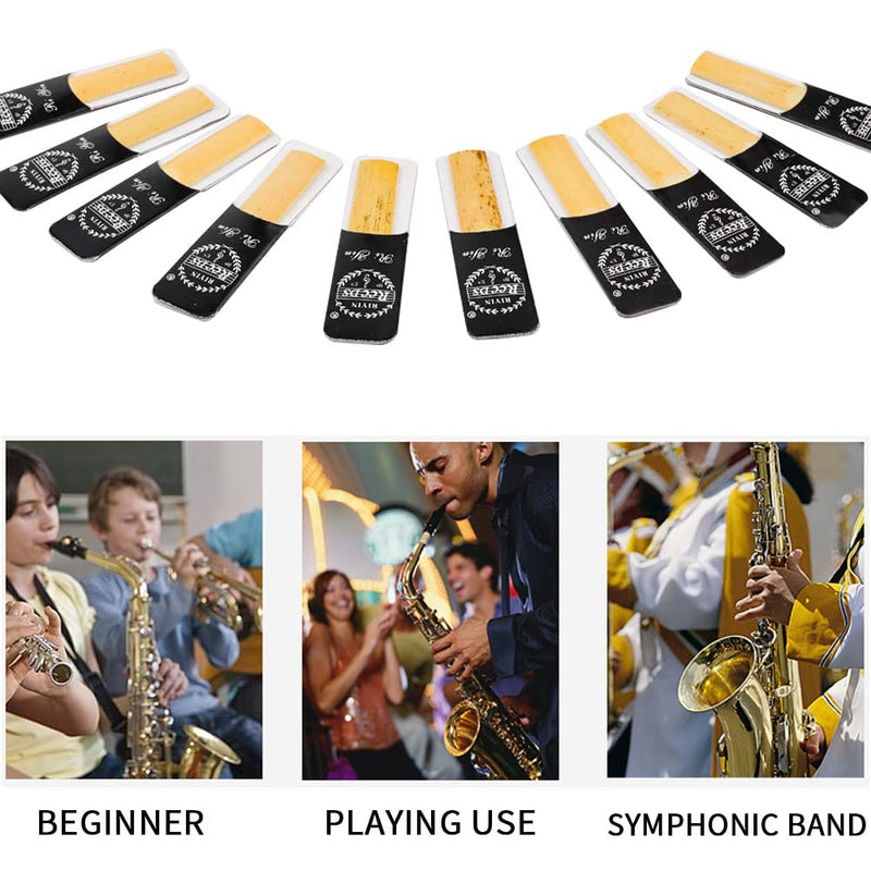 10-Pack Clarinet Reeds, Strength 3, Traditional Bb Reeds with Individual Portable Case 10Pack-Strength 3.0