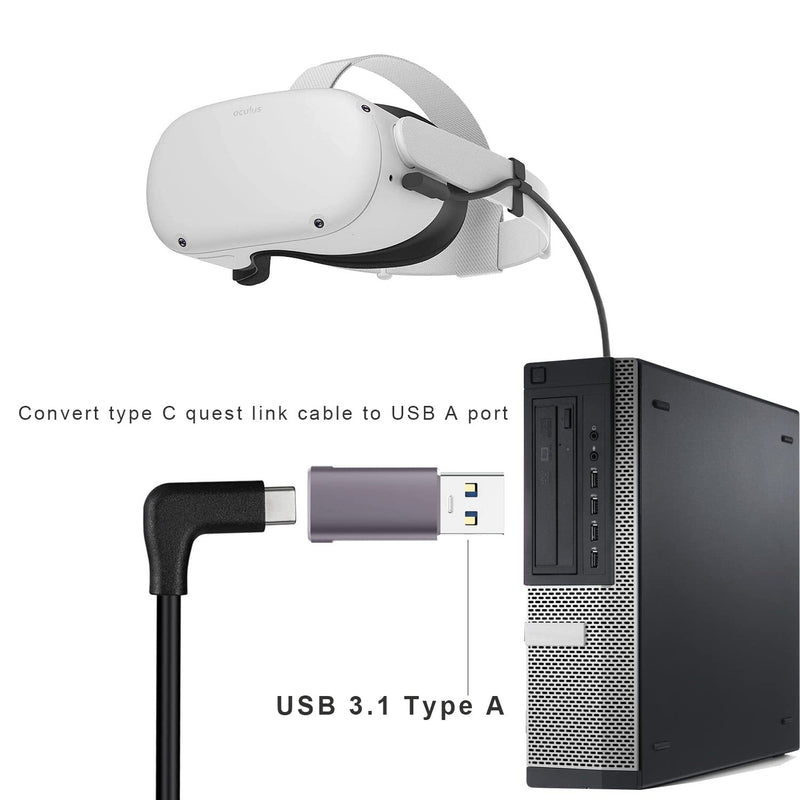 10Gbps USB C Female to USB Male Adapter 2 Pack, QCEs USB 3.1 Gen2 to USB C Adapter Double-Sided Data Transfer and 60W Fast Charging Connector Compatible with iPhone 13/iPad/AirPods,Laptop,Quest Link