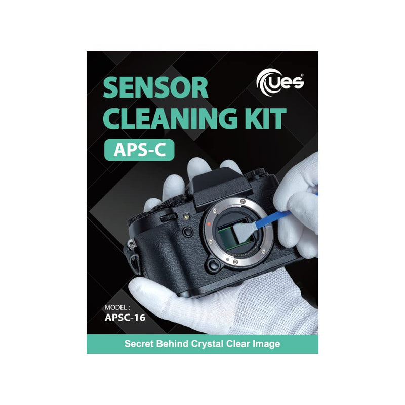 UES APS16 Digital DSLR Reflex and Mirrorless Camera APS-C Sensor Cleaning Kit (CMOS and CCD Sensors): 14 x 16mm Sensor Cleaning Swabs + 15ml Sensor Cleaner Solution 14 Swabs + 15ml Cleaner