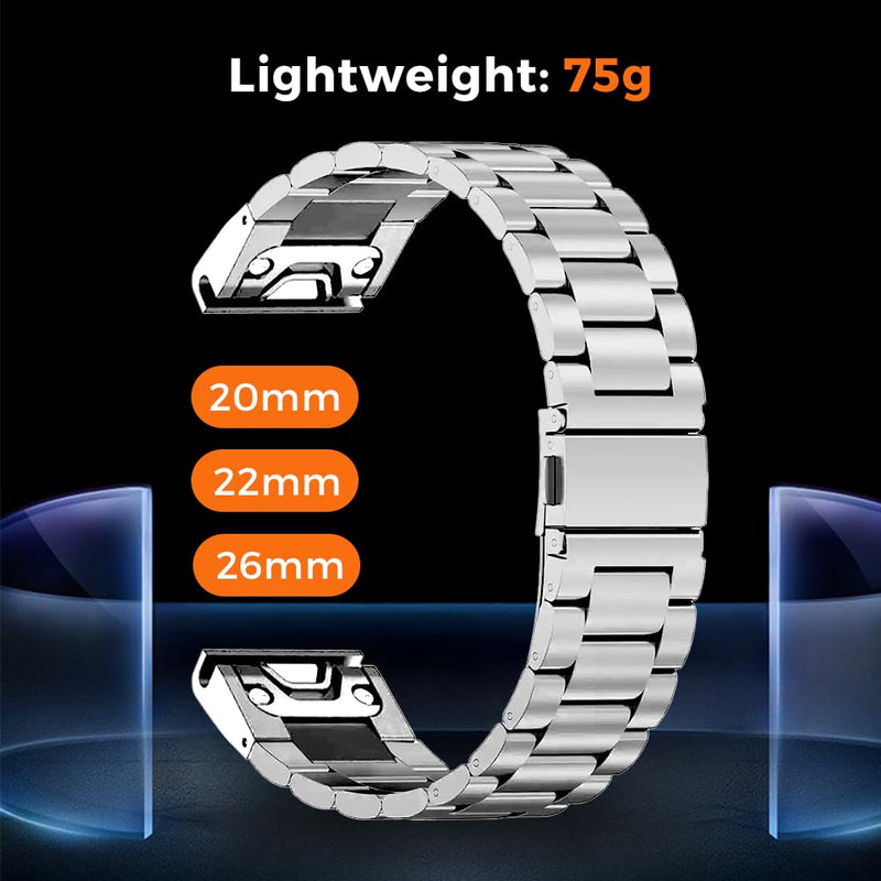 26mm Titanium Band for Tactix 8 51mm/Enduro 3 51 mm /7X Pro, 22mm Metal Strap for Venu 4 45mm/Fenix 8 47mm/Forerunner 965 955, 20mm Band für Instinct E 40mm/Fenix 8 43mm grey