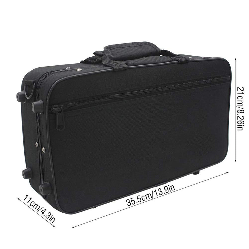 Black Clarinet Case Clarinet Gig Bag Waterproof Oxford Fabric Clarinet Storage Bag with Detachable Adjustable Strap