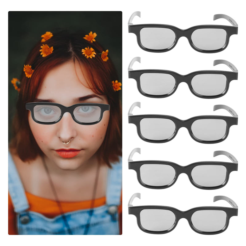 SUPVOX Tv Projector 5 Pairs 3D Viewing Glasses for Movies Game Ultra-Light 3D Glasses Movie Polarizer for Theater Screens Computer Monitors Polarized Glasses