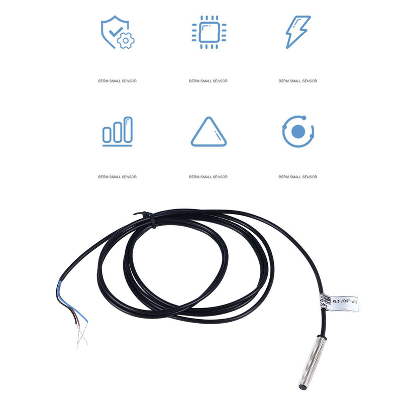 Inductive Proximity Sensor, DC6-36V M6 Mini Proximity Switch Made of Nickel-Plated Brass, 1 mm Detection Distance for Object Detection