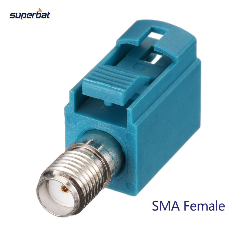 Superbat Fakra Z Female to SMA Female Vehicle GPS Antenna Adapter Connector 2Pcs for GPS Navigation Satellite Radios Car Stereo Android Head Unit 4G LTE Telematics Bluetooth Module Fakra to SMA Female
