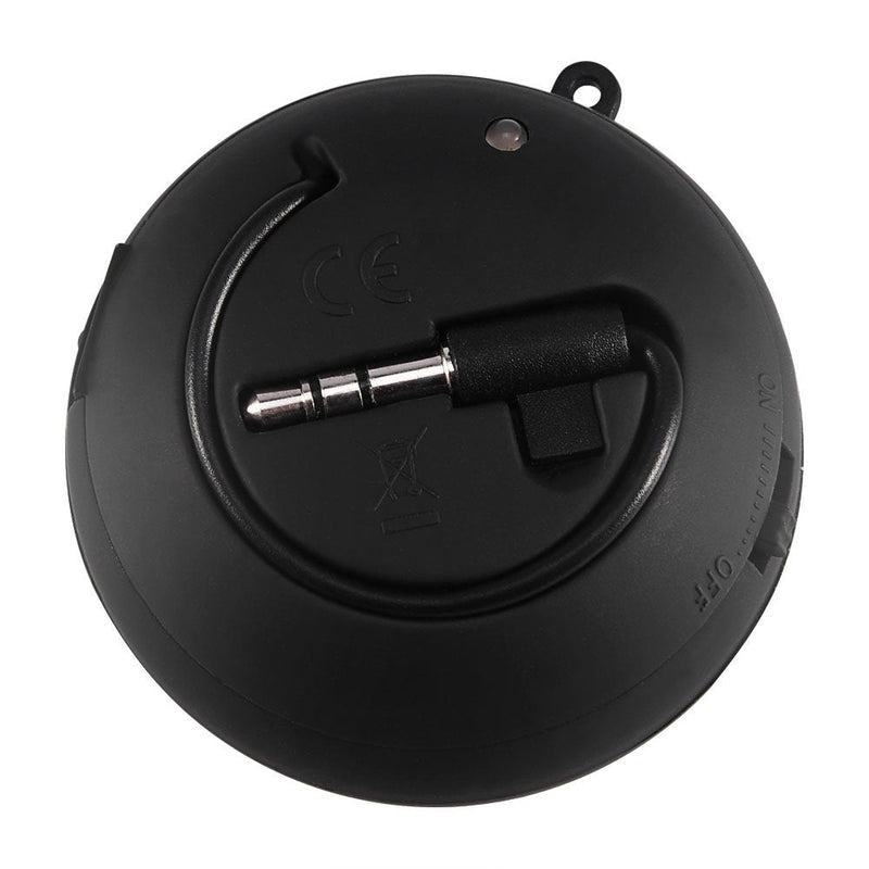 Portable Mini Speaker with 3.5mm Aux Jack Plug in Loud Basse Speaker for Smart Phone, Retractable Mobile Line-in Speaker for iPad Laptop Computer(Black) Black
