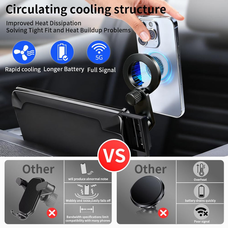 Car Phone Holder Mount for Subaru Forester 2014-2018 Accessories | Magnetic Cellphone Stand, Cell Phones Navigation Charging Screen Cradles,Double 360°Rotation,for Magsafe Magnet Accessory